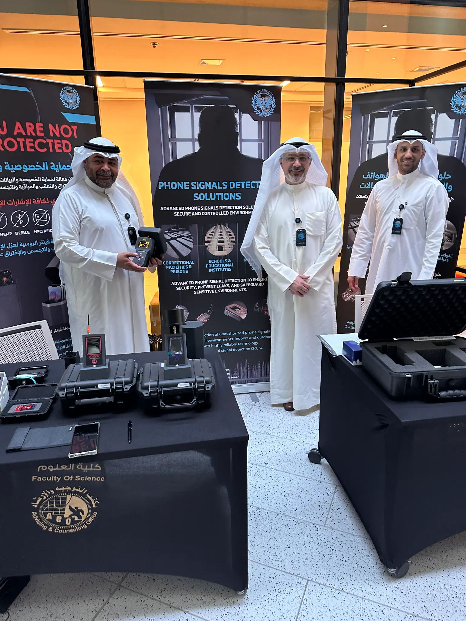 Cyberkov booth at Kuwait University AI & Cybersecurity Expo 2024